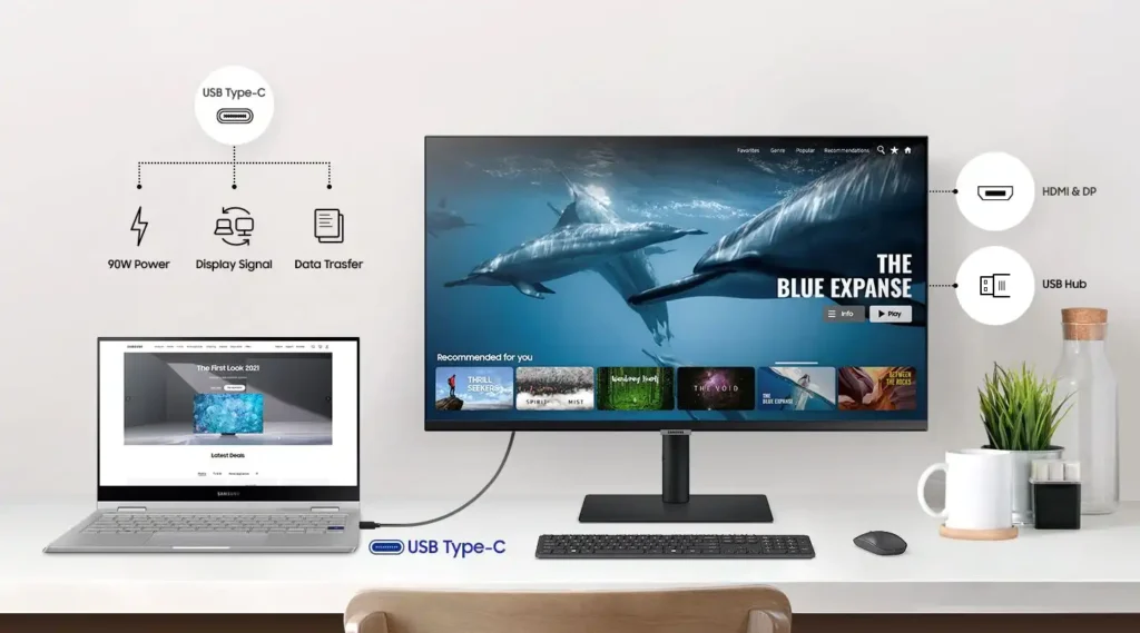samsung-usb-c-monitor-1024x569 Best Monitor for Video Editing - Full 2024 Guide